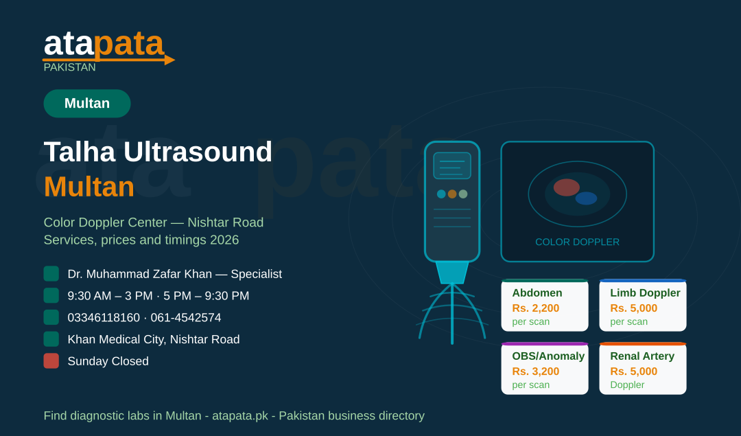 Talha Ultrasound Multan: Services, Timings, Contact Number and Test Prices