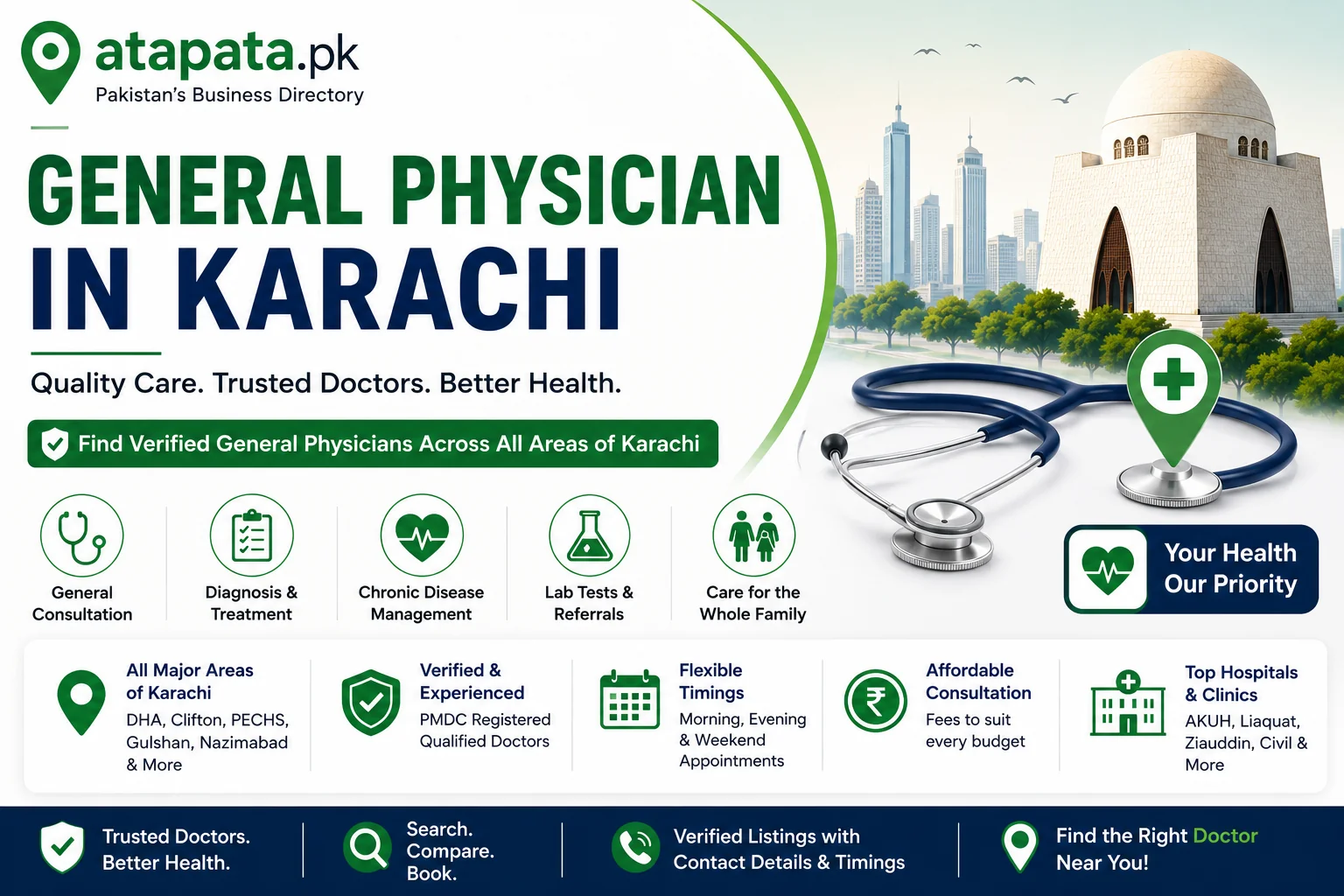 Best General Physician in Karachi (2026): Fees, Hospitals & How to Choose the Right Doctor