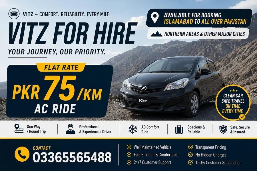 Toyota Vitz For Hire