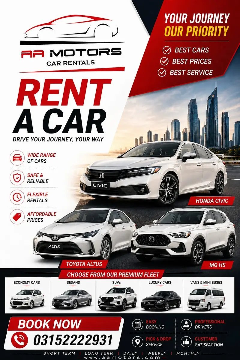 Rent A Car, , Car Rental, Self Drive, Honda Civic, Toyota Altus ,Mg