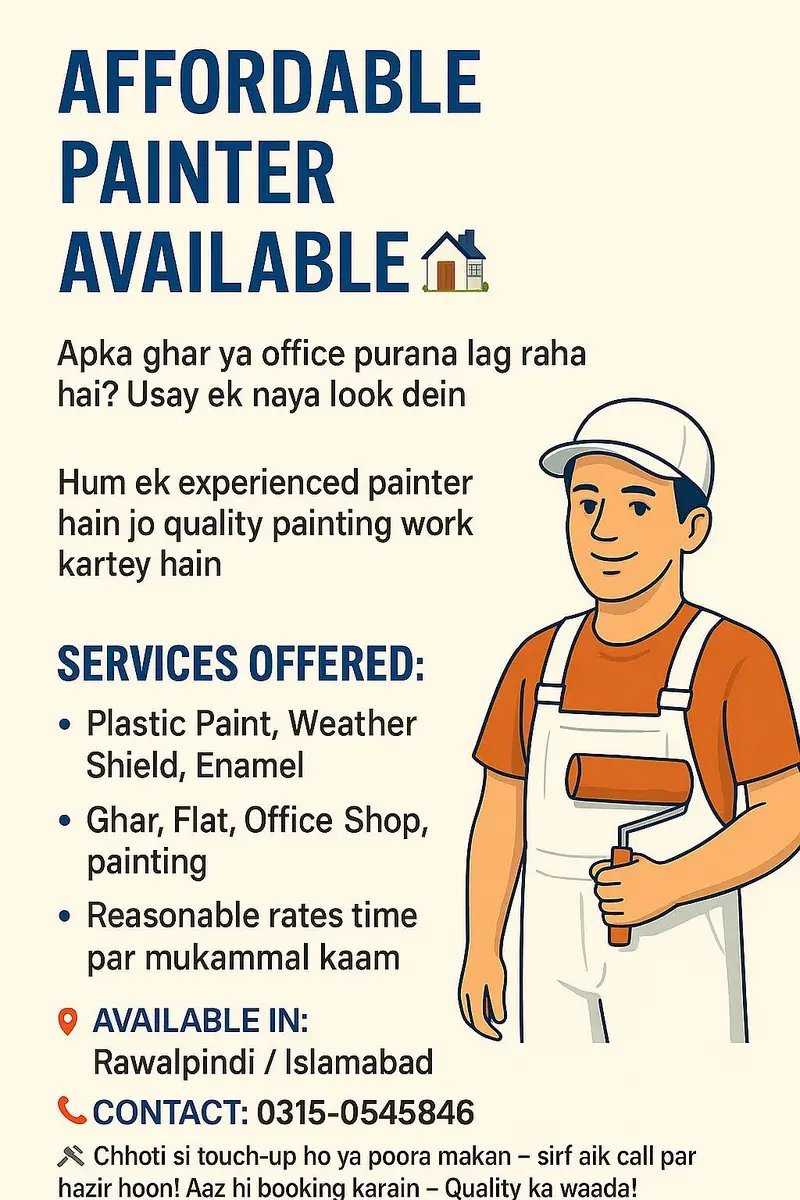 Affordable Painter Availble In Rwp/Isb