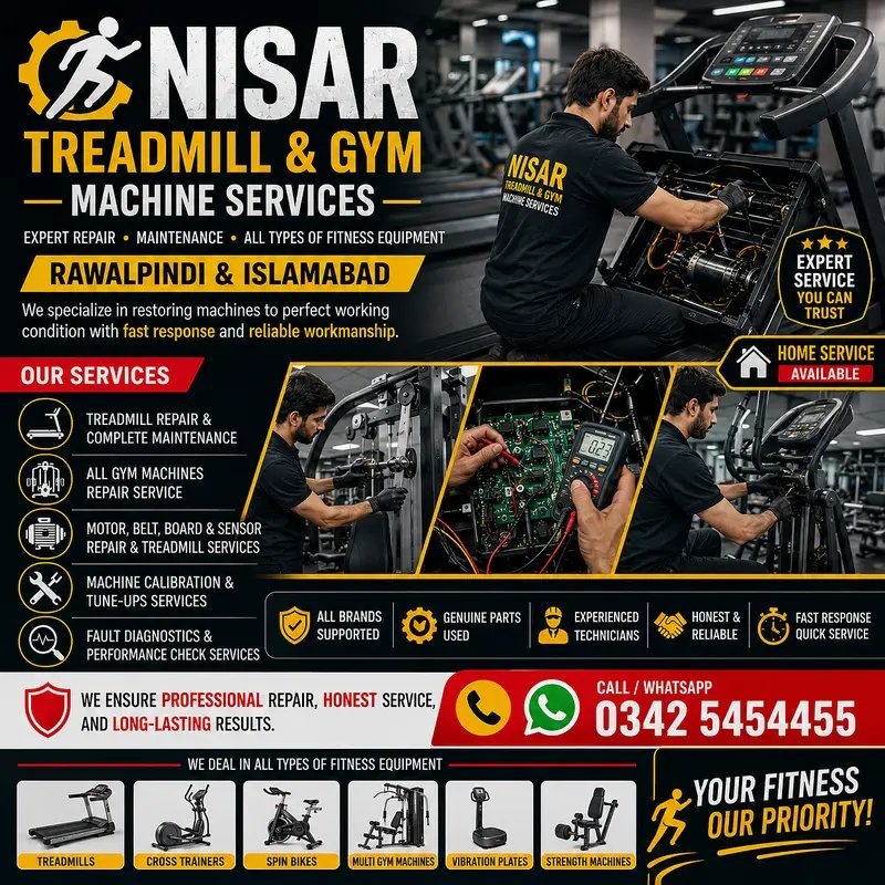 Nisar Treadmill & Gym Machine Services