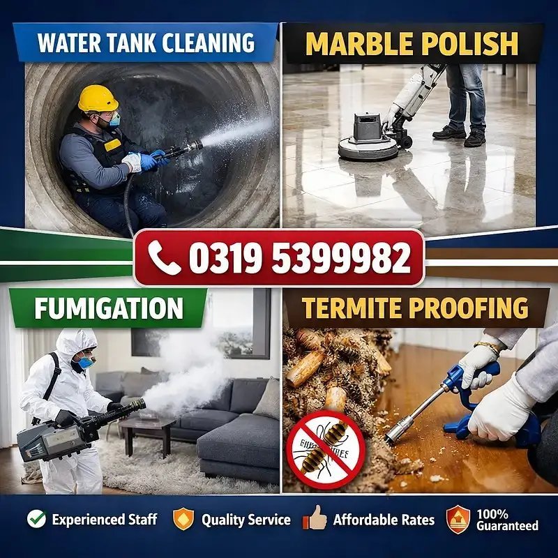 Termite Control, Pest Control Fumigation, Marble Polish, Deep Cleaning