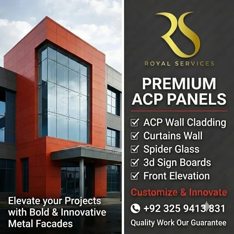 Acp Wall Cladding /12M/Glass/Front Elevation Work/Renovation/ Façades