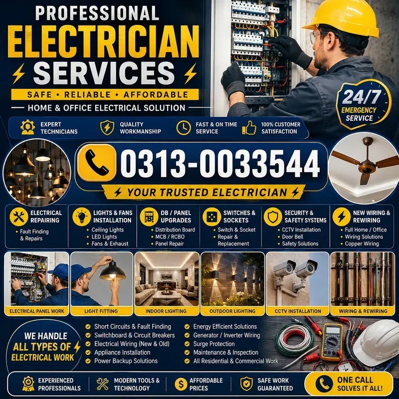 Electrician Services, Fridge Repair House Wiring Services, Ups Wiring