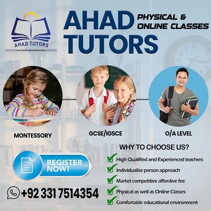 Ahad Tutors Islamabad