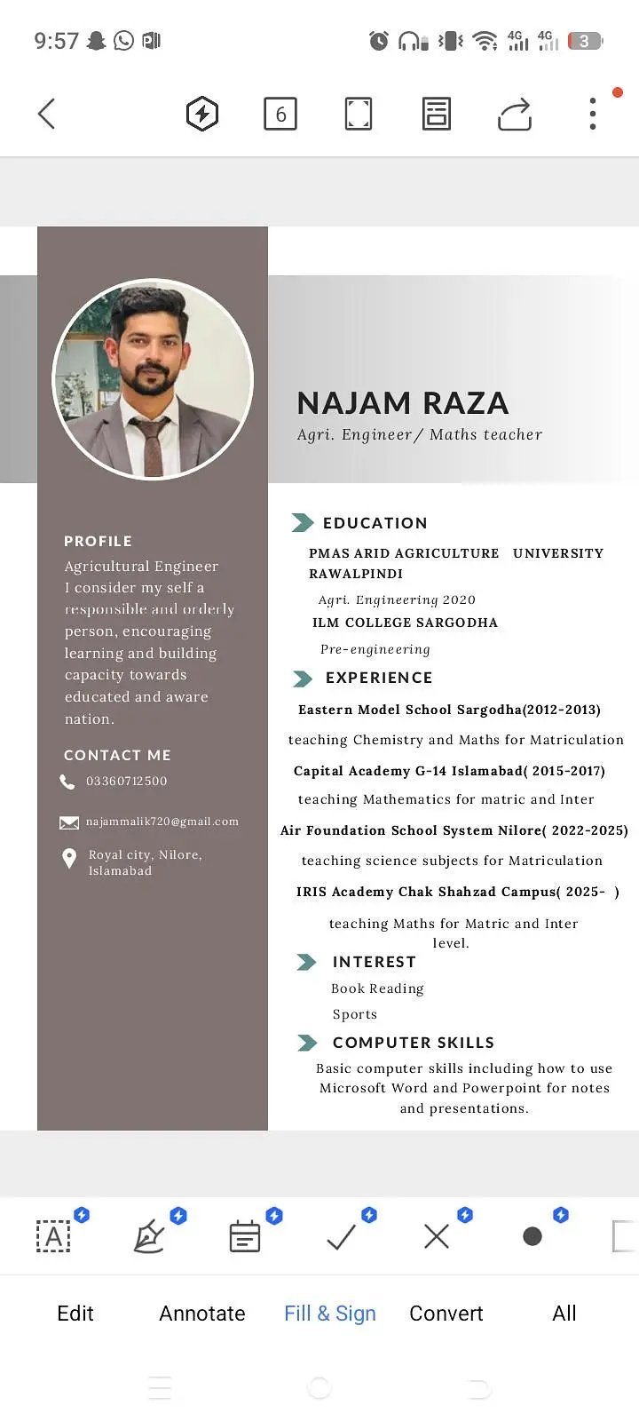 Maths And Physics Teacher