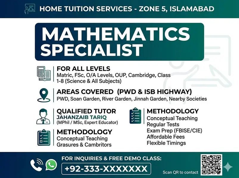Experienced Home Tutor