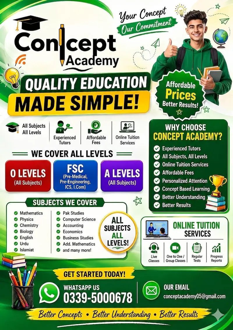 Home Tutors | Home Tutors Near Me | O/A Level,Matric,Fsc |Online Tutor