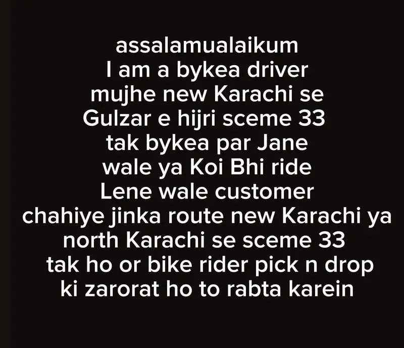 Bike Rider Ki Need Ho To Contact Karein