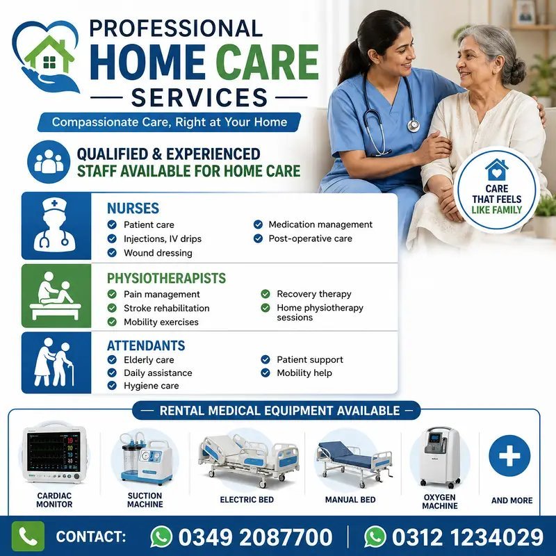 Home Staff Need Nursing Physiotherapist Attendent