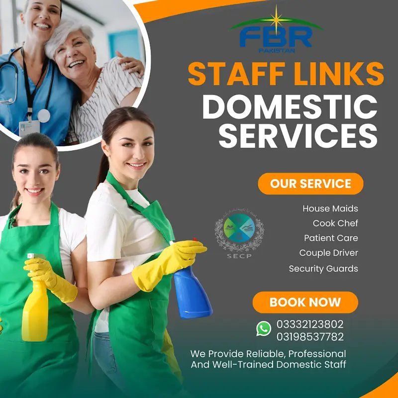 House Maid , Cook, Baby Sitter, Chef ,Helper , Couple , Driver , Nurse