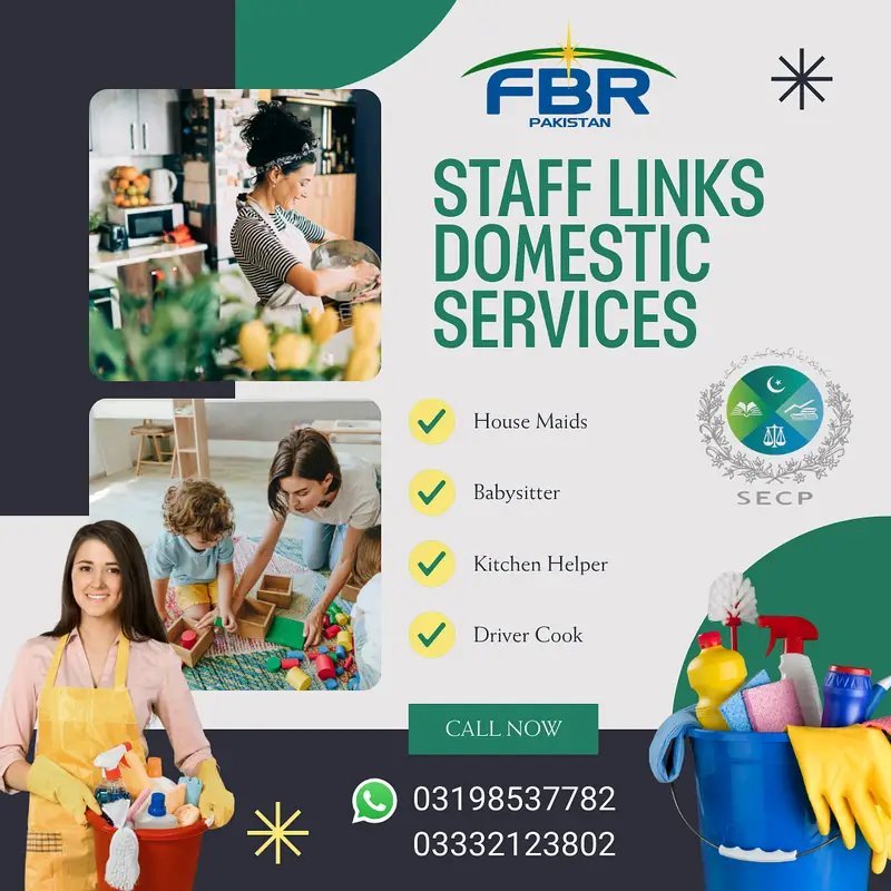 Cook , Chef, Chineese Cook, Maids , Driver , Patient Care, Babysitter,