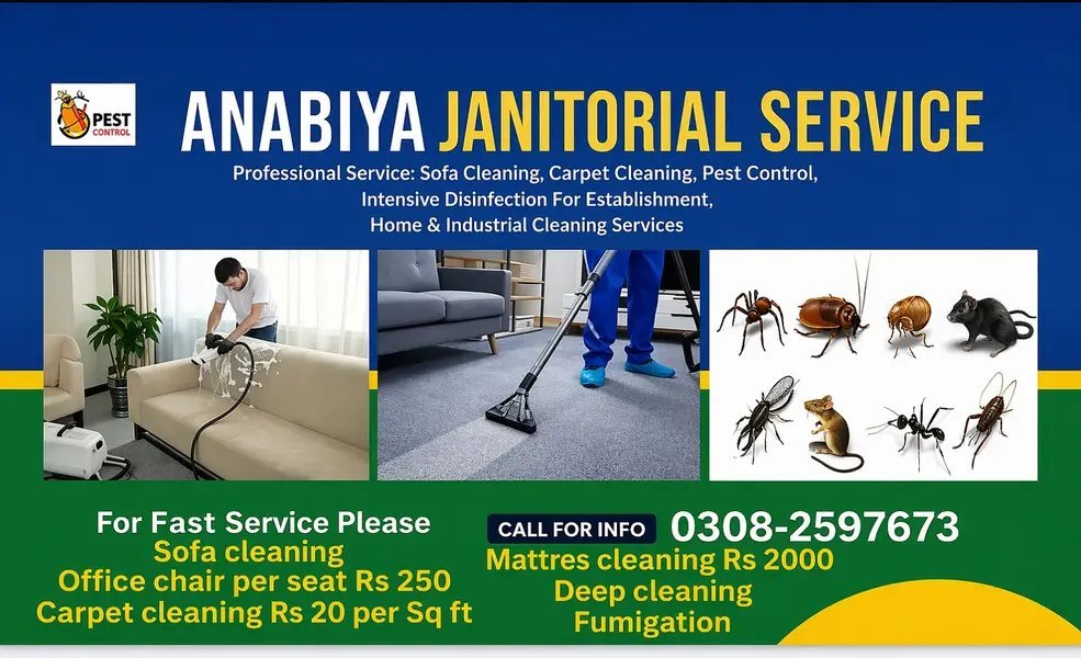 Deep Cleaning Sofa/Carpet Cleaning/Mattres Cleaning In All Karachi