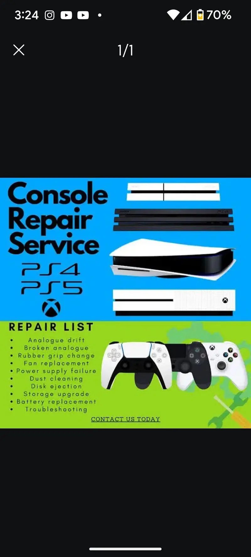 Ps4/Ps3/Ps5 Xbox 360 Controller Repair