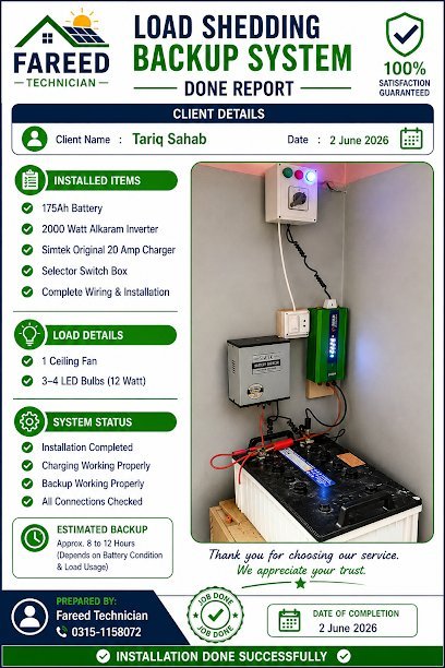 Fareed Solar Technician