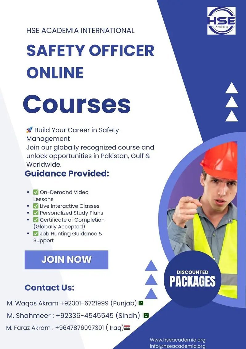 Safety Officer Course – 5Th Batch | Limited Seats | Register Now