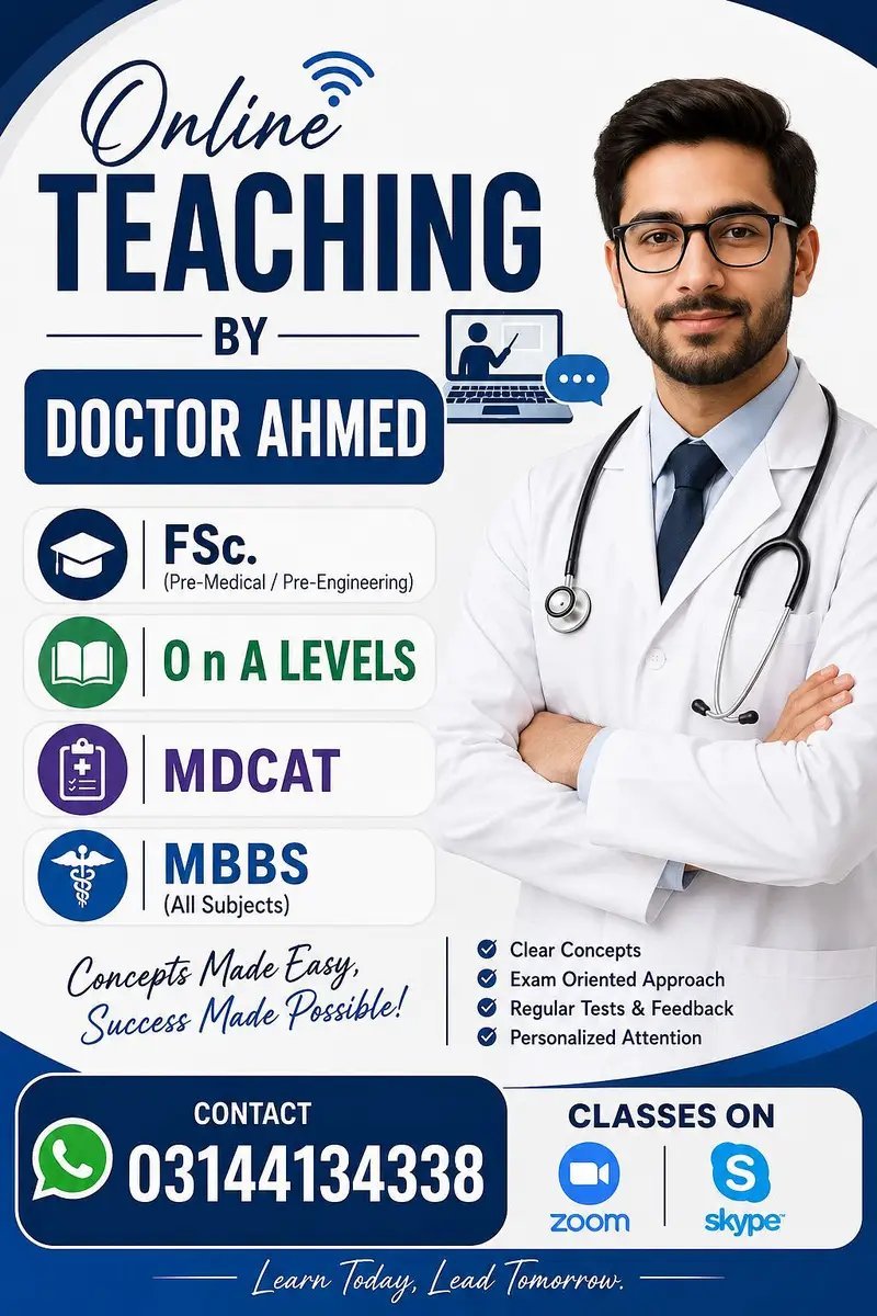Tutoring By Dr Ahmed