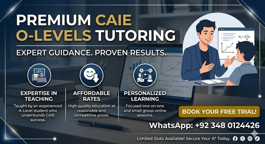 O Level/Igcse/Fsc/Matric Tuition