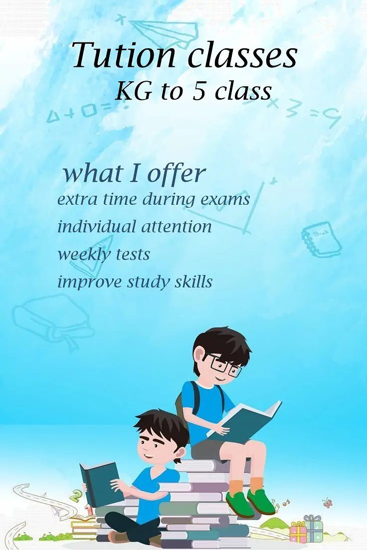 Tutoring Kid Sto Kg To Class 5