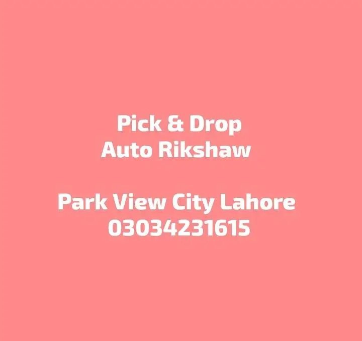Pick And Drop Auto Rikshaw