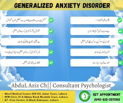 Abdul Aziz Psychologist In Lahore - Mental Health Counsellor