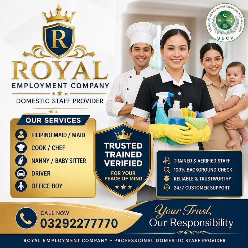 Provide Maids ,Driver, Helper, Couples, Patient Care, Cook, Babysitter
