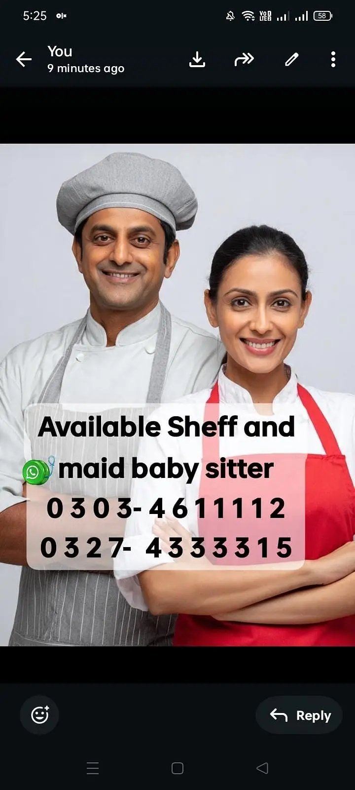 Maids / House Maids / Sheff Cook / Baby Care / Nanny / Drivers