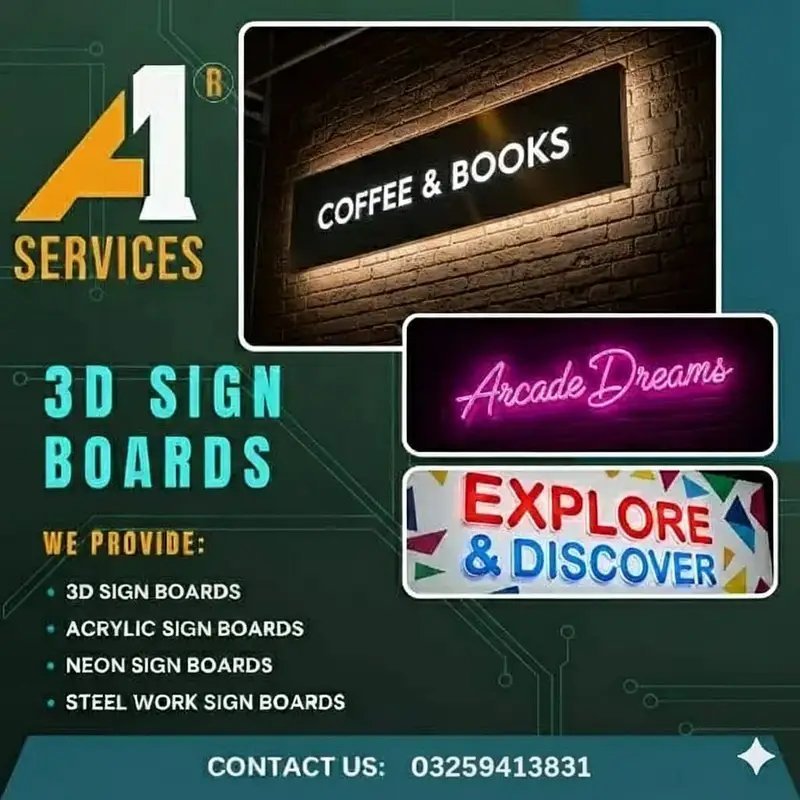 Ms Letter, Ss Logo, Acp Wall Cladding, Plaza, Signboard, Neon Sign