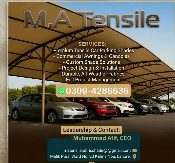 Tensile Shed | Car Parking Shade | Canopy Installation Services