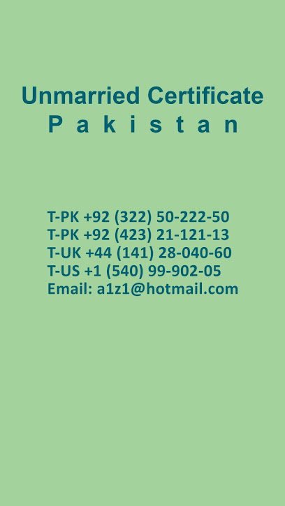 Unmarried Certificate Services Pakistan