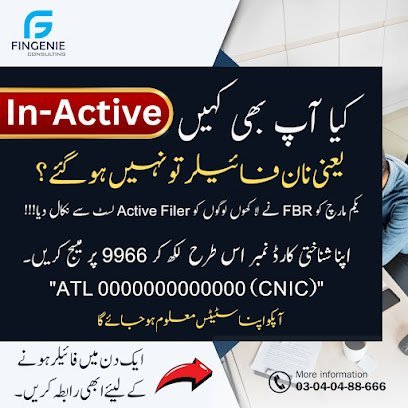 Fingenie Consulting (Private) Limited Accountants, Tax Lawyers, Corporate Consultants, Auditors, Trademark Advocate