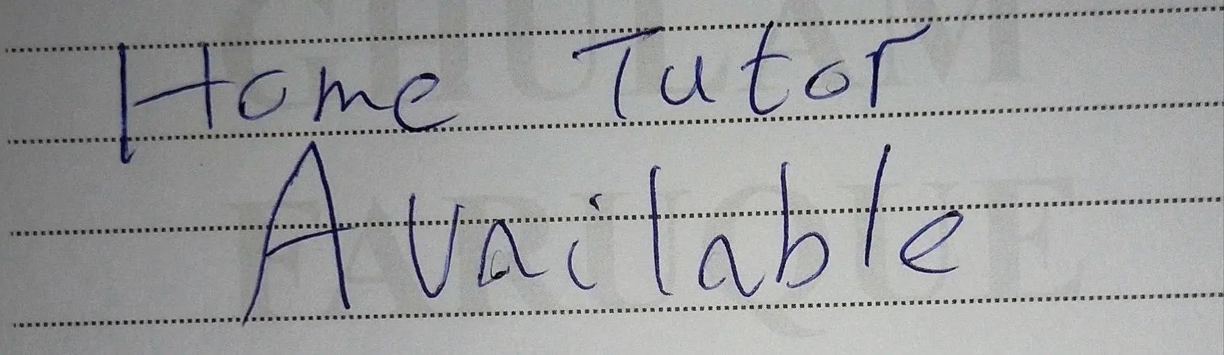 Home Tutor Available
