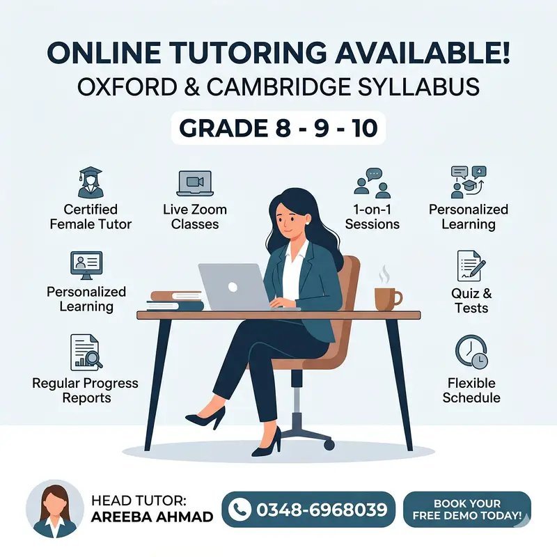 Online Tutoring For Grade 8, 9, 10