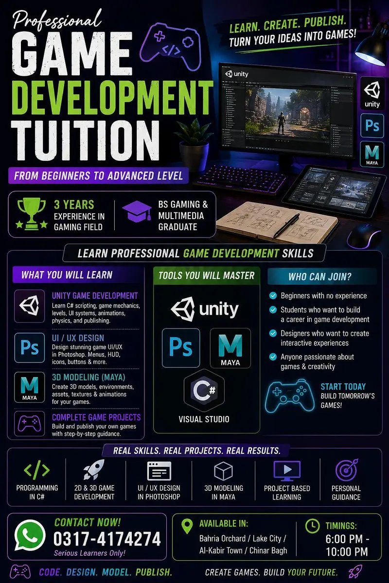 Learn Game Development In Unity