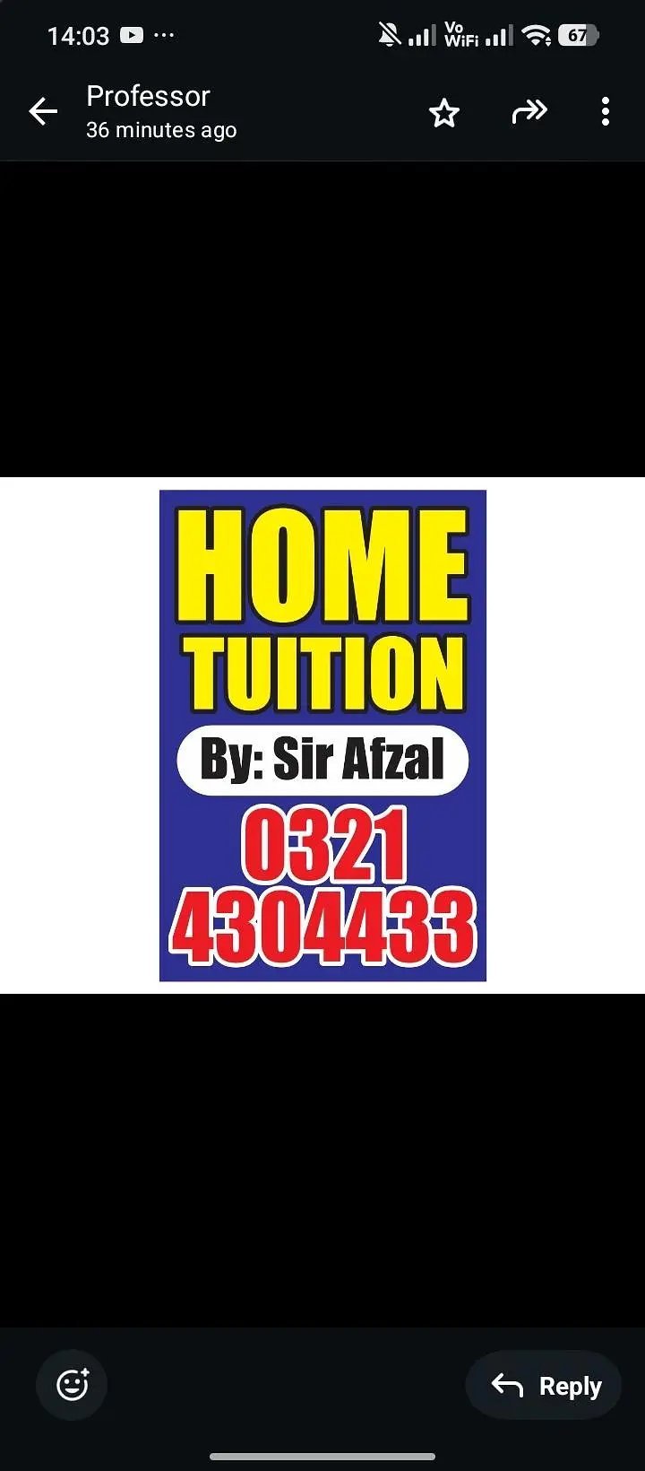 Home Tuition. Tutor