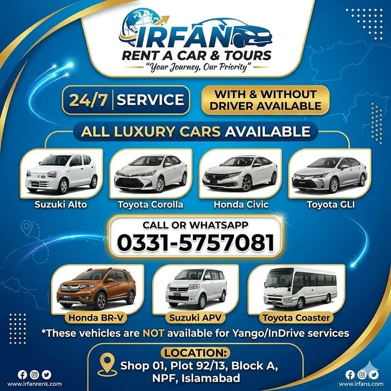 Irfan Rent A Car & Tours