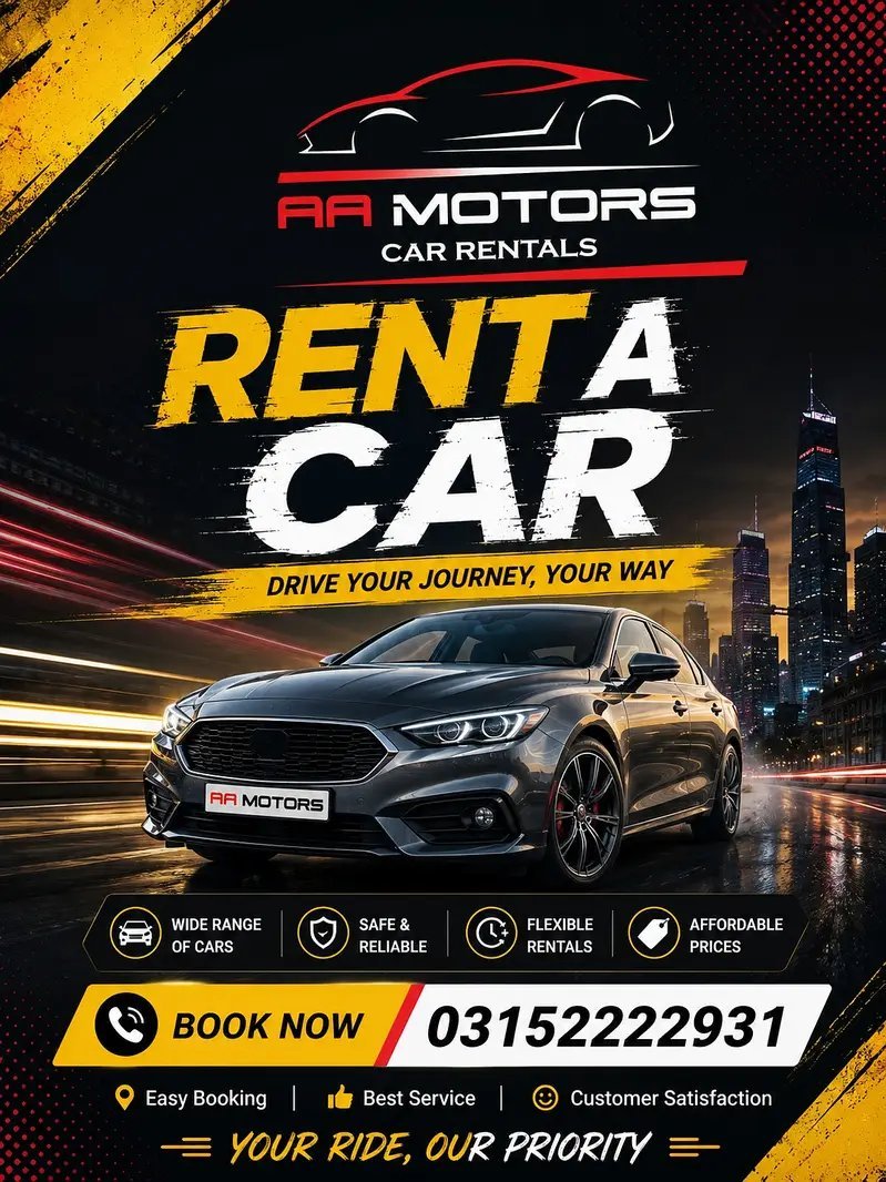 Self Drive & Luxury Cars For Rent | V8, Fortuner Available, Isb ,Rwp