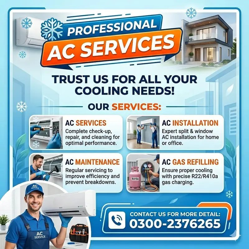 Ac Services/Ac Repair/Ac Installation/Ac Maintenance/Ac Gas Refilling