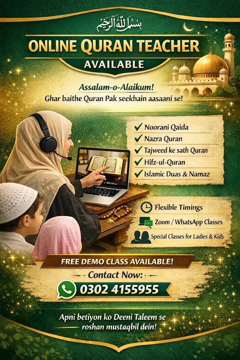 Female Online Quran Tutor