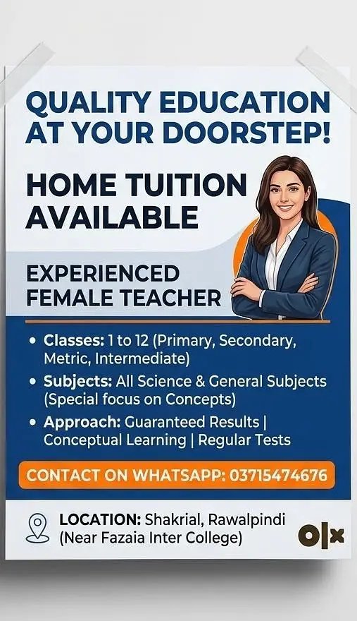 Experienced Female Teacher