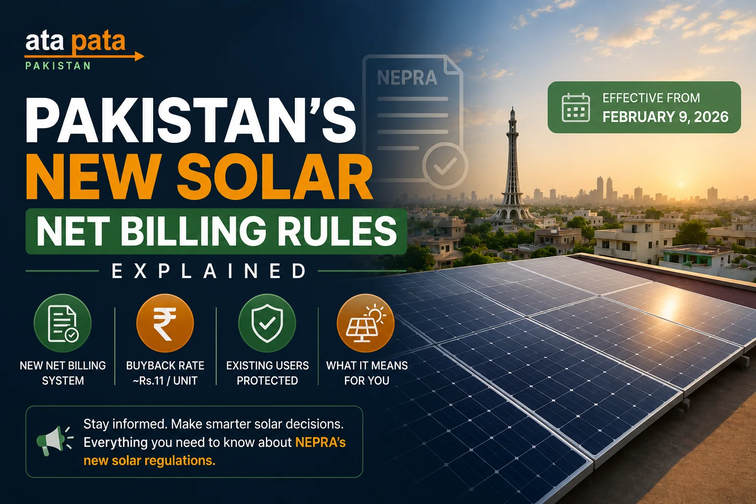NEPRA Net Billing 2026: What Changed and What It Means for You